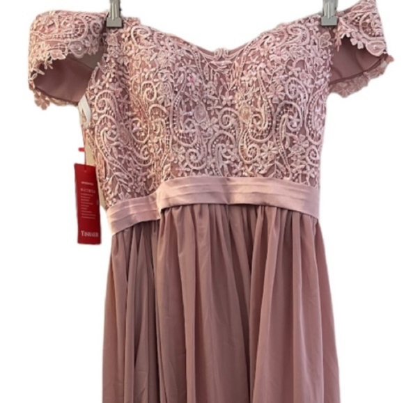 NWT Wine Plus Size Formal Bridal Maxi Gown Corset Sequin Off-shoulder Beaded, 22 - Picture 10 of 10